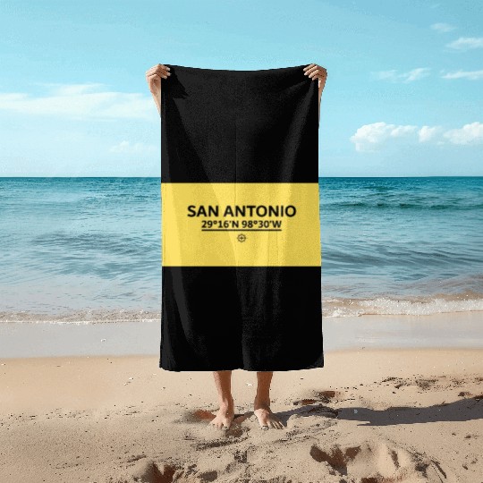San Antonio S Coordinate's design Beach Towels