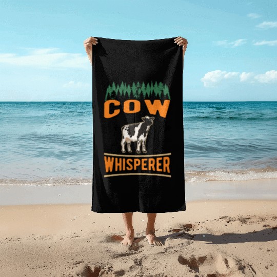 Cow Whisperer Farmer Cattle Breeder Cows Beach Towels