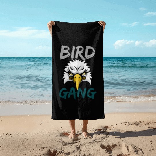 Eagle Bird Gang Funny Philadelphia Beach Towels