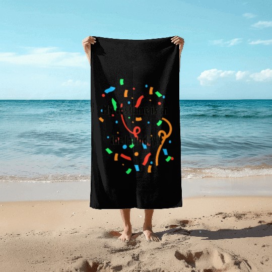 Funny Carnival Costumes & Fancy Dress Beach Towels Black