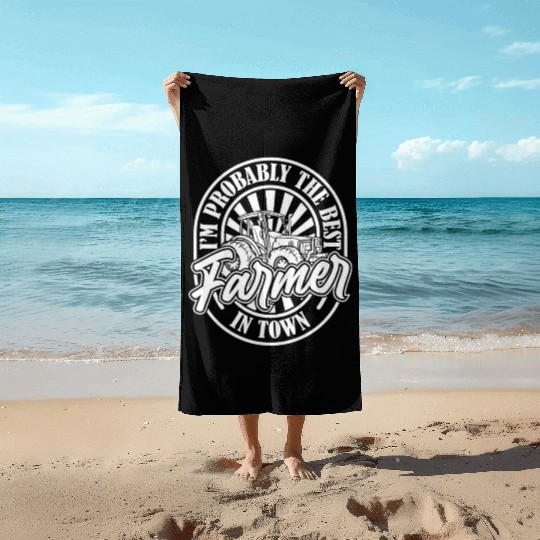 Farming Farmer Funny Beach Towels