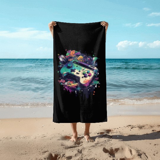 Get Ready to Level Up with Game Controller Beach Towels