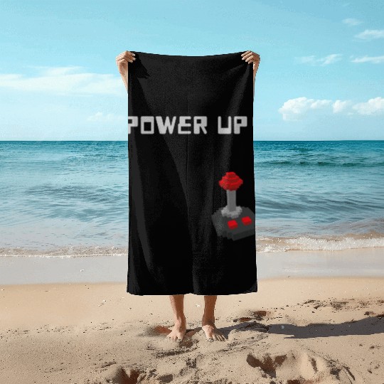 POWER UP! Unisex GYM and Gaming design Beach Towels