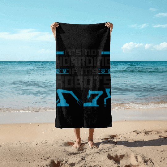 Robot Robotics Engineer Vintage Beach Towels