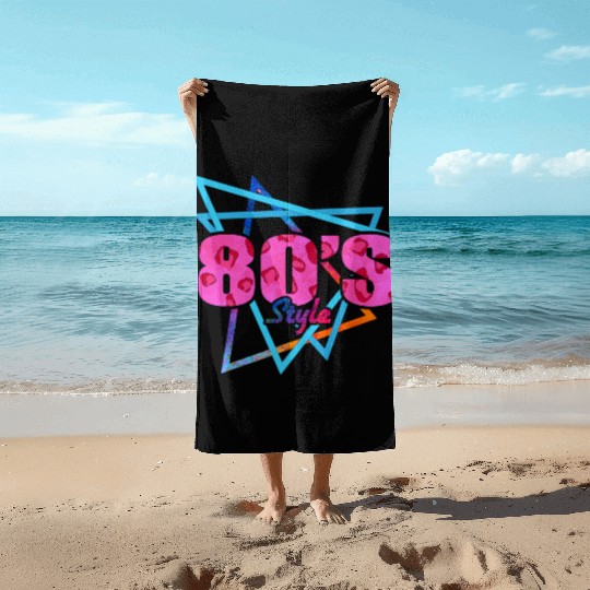 80's Style - Fun Retro Pink Leopard Print Beach Towels