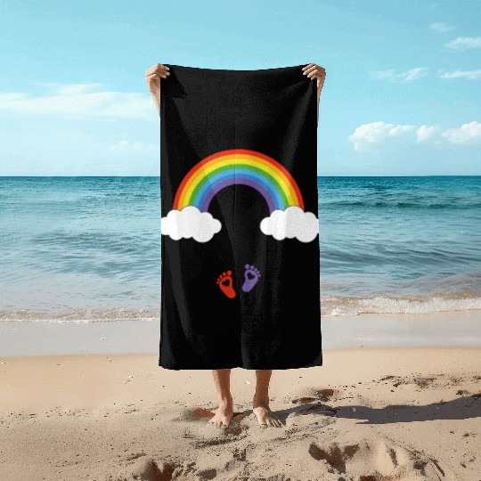 God keeps his promises Rainbow infant gown Beach Towels