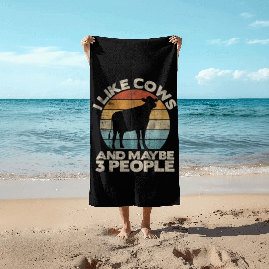 Cow Beach Towels Retro Cow Beach Towels Cow Lover Gift Cow Lover