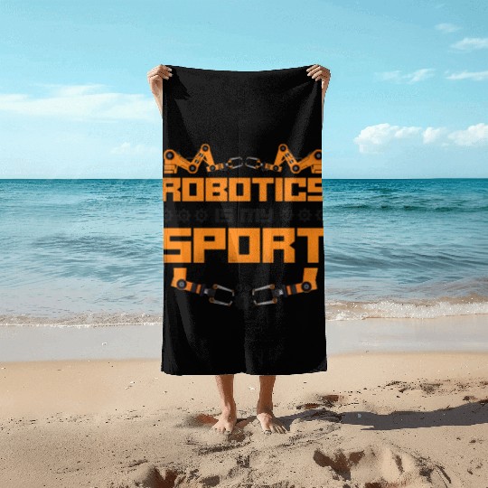 Robot Robotics Engineer Vintage Beach Towels