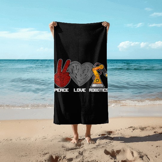Robot Robotics Engineer Female Beach Towels