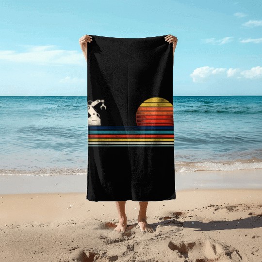 Robot Robotics Engineer Retro Beach Towels
