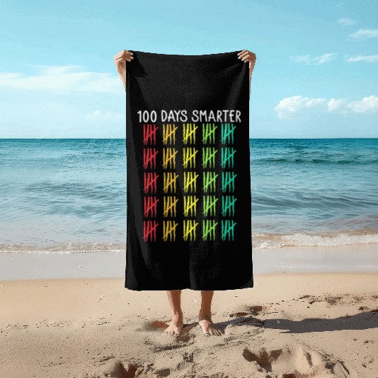 100 Days Of School Smarter Beach Towels