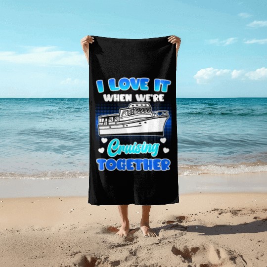 Cruising together cruise ship holiday spring break Beach Towels