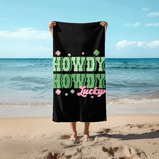 Howdy lucky Beach Towels