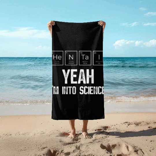 hen science - anime manga elements Beach Towels