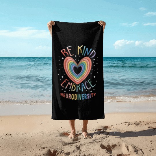 Embrace Neurodiversity Puzzle Autism Awareness Beach Towels