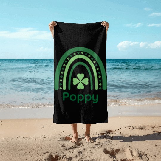 Poppy Clover Charm Boho Rainbow Beach Towels