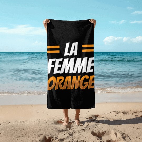 La Femme Orange Beach Towels