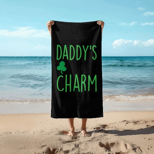 Daddy's Lucky Charm St. Patrick's Day Kids Boy Beach Towels