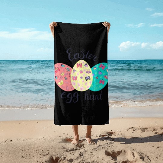 Easter Egg hunt Sublimation Beach Towels