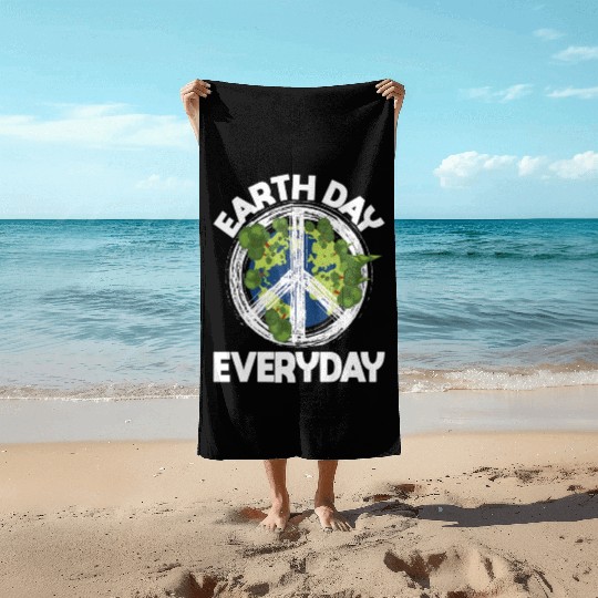Earth Day Everyday Nature Lover Climate Change Beach Towels