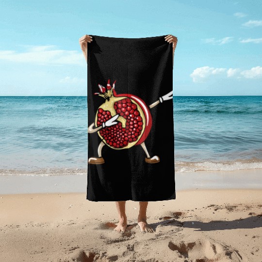 Funny Dabbing Pomegranate Lover Fruit Love Beach Towels