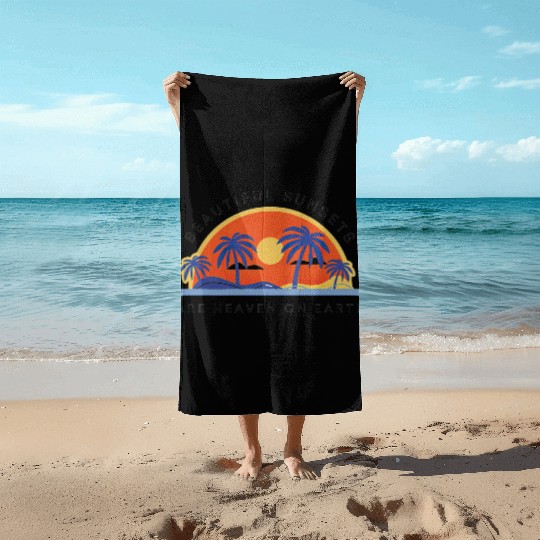 Beautiful Sunsets Are Heaven on Earth Beach Towels