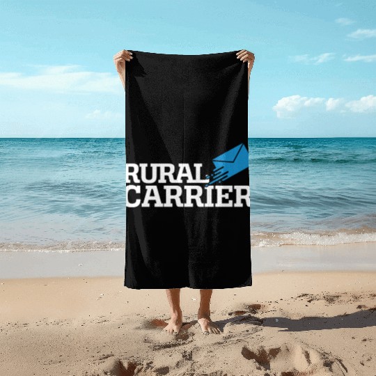 Rural Carrier Postal Worker Mailman Mail Escort Beach Towels