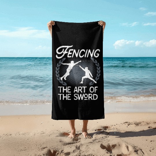 Fencing The Art Of The Sword Fencer Beach Towels