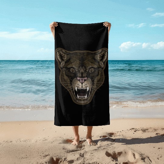 Mountain Lion Graphix Beach Towels