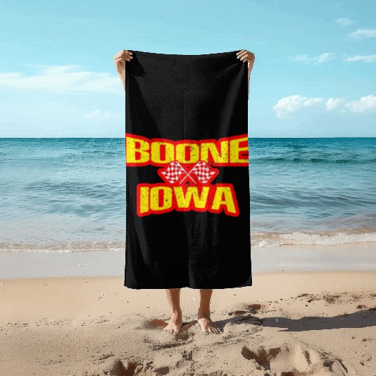 Boone Iowa IA Midwest Hobby Stock Modified Race Ca Beach Towels