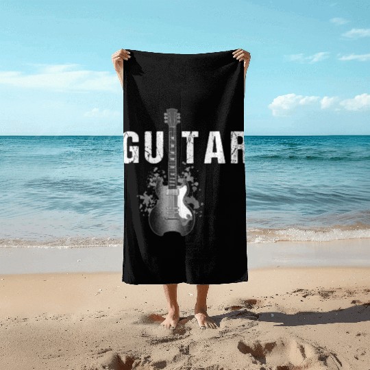 Music Bass Guitar Acoustic Electric Guitarist Beach Towels