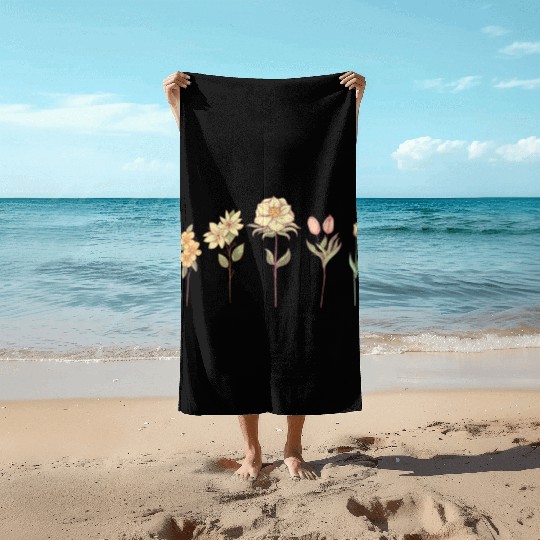 Wildflower, Flowers Plants Botany, Ladies Beach Towels