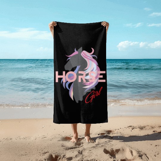 Horse Girl Beach Towels Horse Lovers Gift Equestrian
