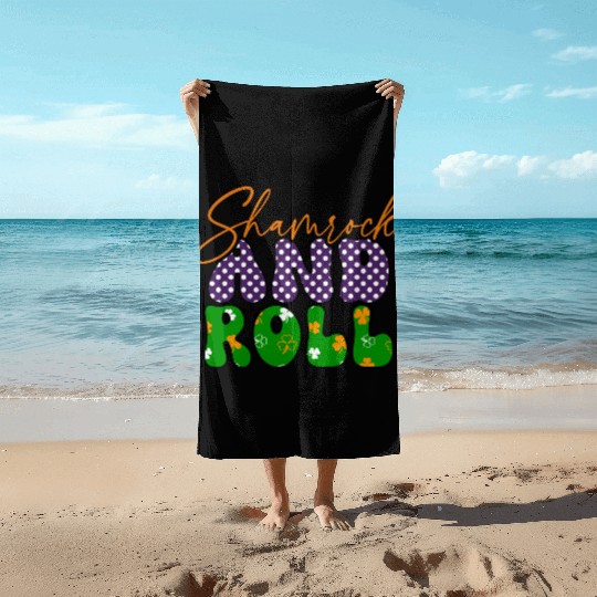ShamrockPatricks Day Sublimation Beach Towels