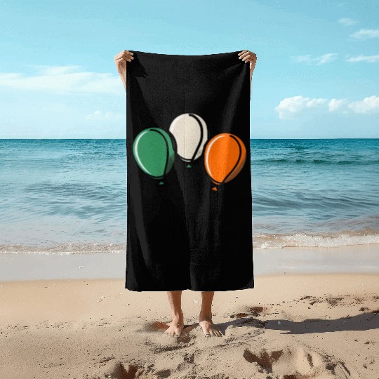 Patrick s day balloons Beach Towels
