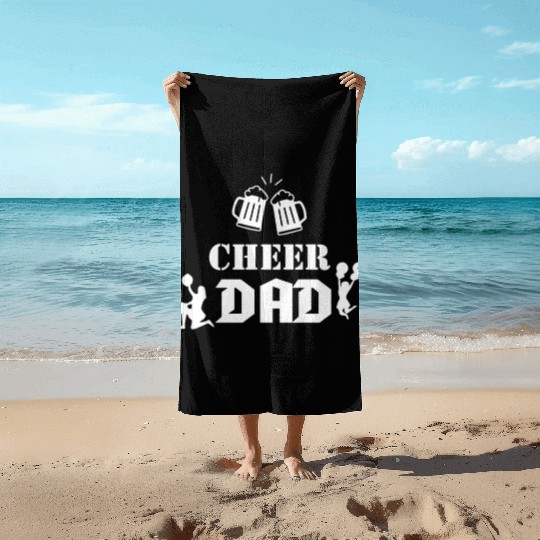 cheer dad Beach Towels