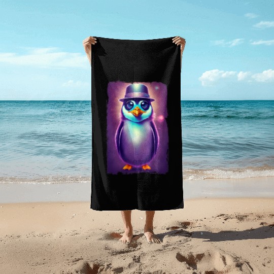 Fantasy Penguin Art Beach Towels