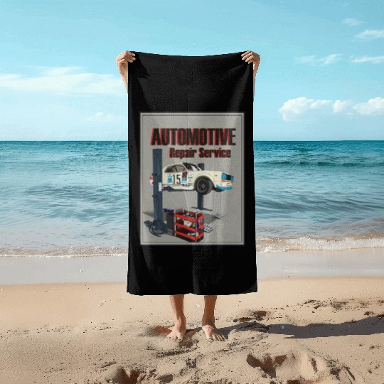 Automotive repair service Beach Towels