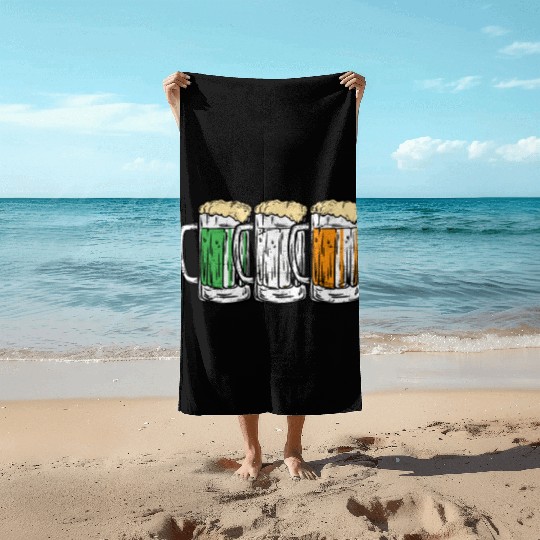 Irish beer Ireland St. Patrick's Day Beach Towels