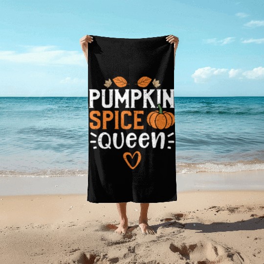 Pumpkin Spice Queen - Pumpkin Beach Towels