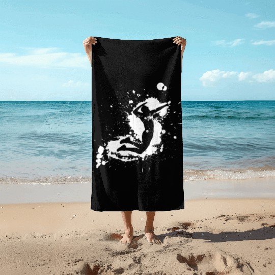 Volleyball Spike Man White Beach Towels