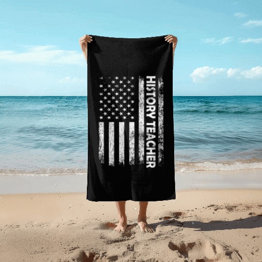 History Teacher School Teaching Student Beach Towels