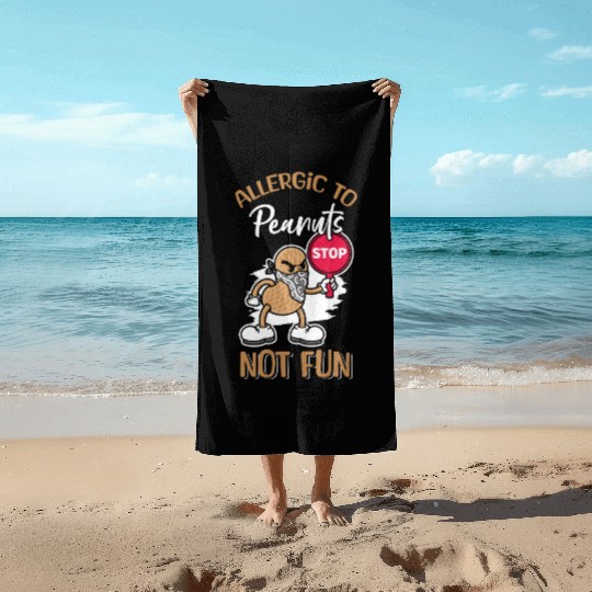 Allergic To Peanuts Not Fun Peanut Allergic Beach Towels