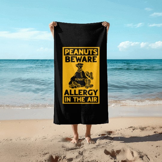 Peanuts Beware Allergy In The Air Peanut Allergic Beach Towels