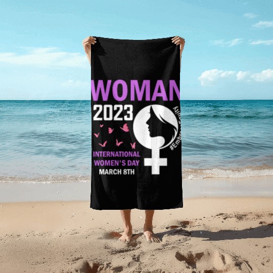 International Women's Day 2023 Embrace Equity Beach Towels