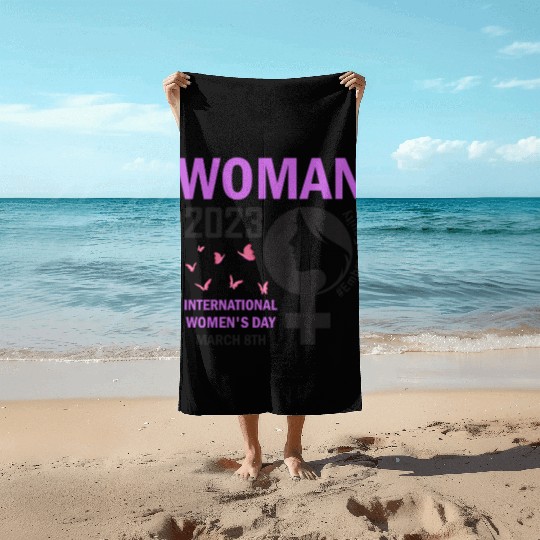 International Women's Day 2023 Embrace Equity Beach Towels