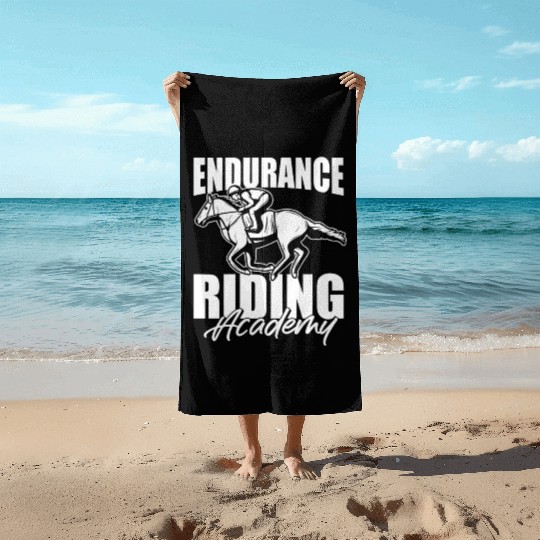 Horse Riding Academy Endurance Riding Beach Towels