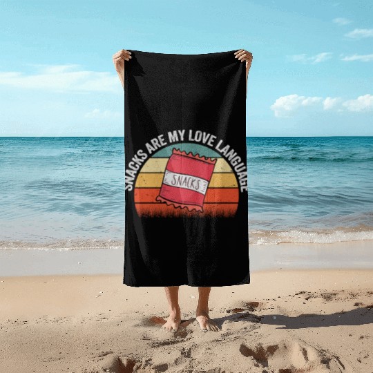 Snacks Are My Love Language Beach Towels