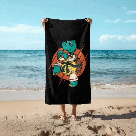 Karate turtle Beach Towels