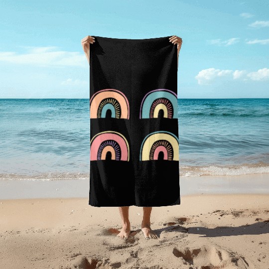 Multi Rainbow Beach Towels
